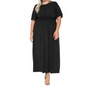 NEW STORYTELLER twist front dress - plus in black